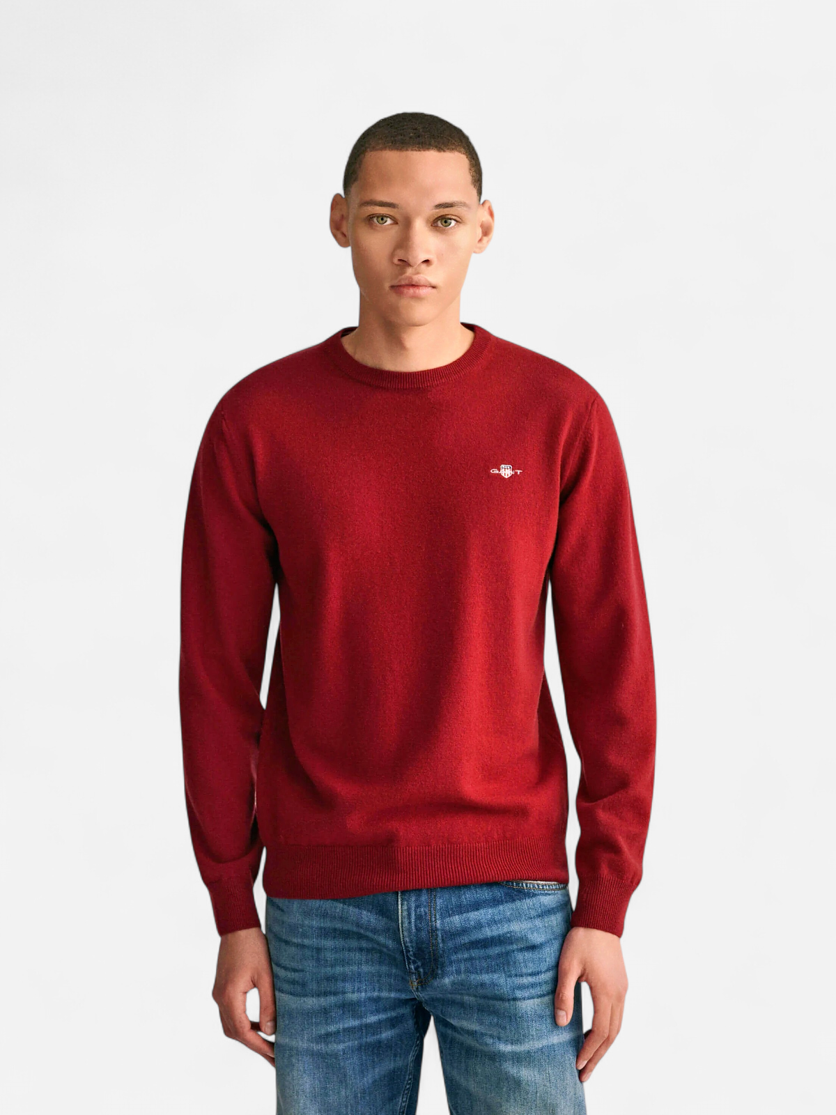 Gant SUPERFINE LAMBSWOOL C-NECK Viininpunainen